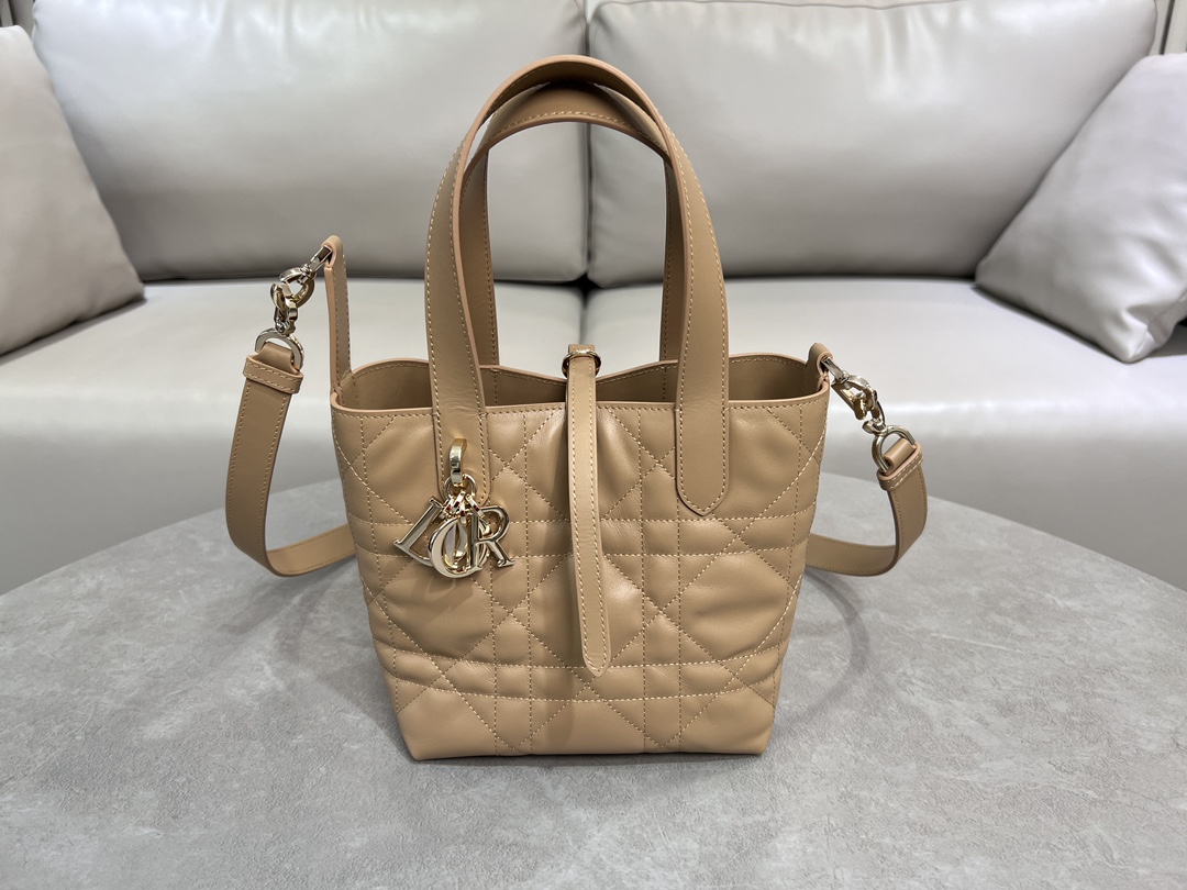 TOP Christian Dior Large Toujours Handbag Cow Leather 18×16×12cm - 5 Colour