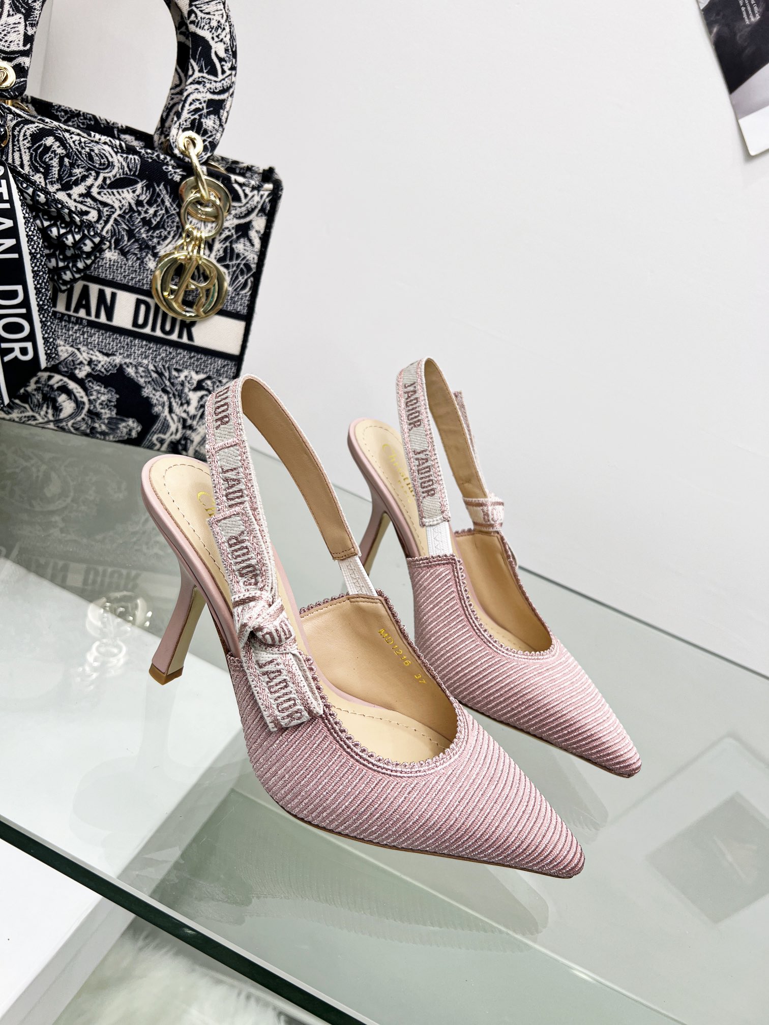 TOP Christian Dior Christian Dior J'a  Slingback High Heels - Pink