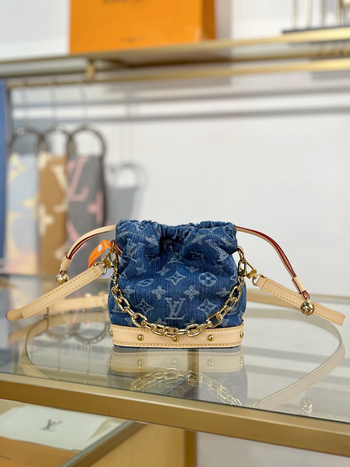 TOP Louis Vuitton LV Nano Noe Bags 20.5x17.5x8.8cm - Denim Blue