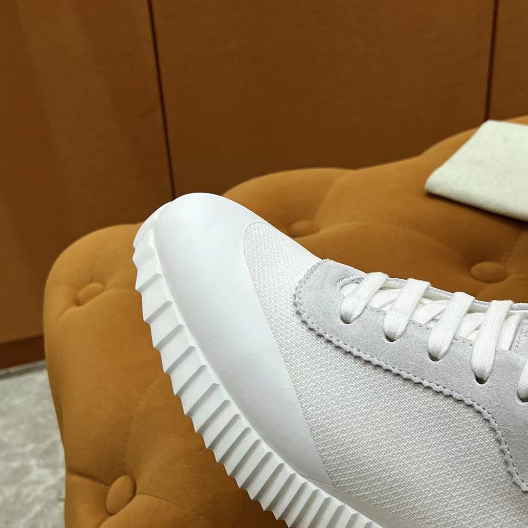 TOP HERMES Sneakers - White with 9 Different Logos