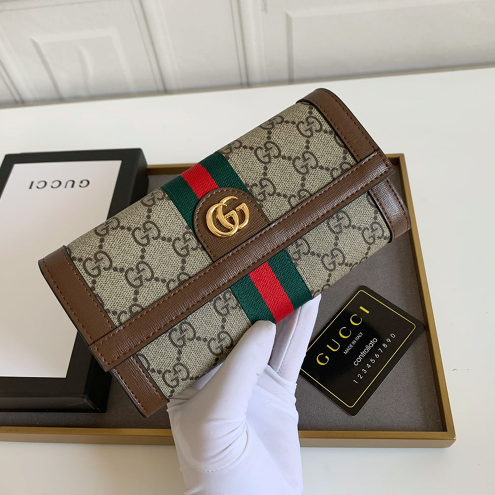 Gucci Unisex GG Long Wallet（Replica）