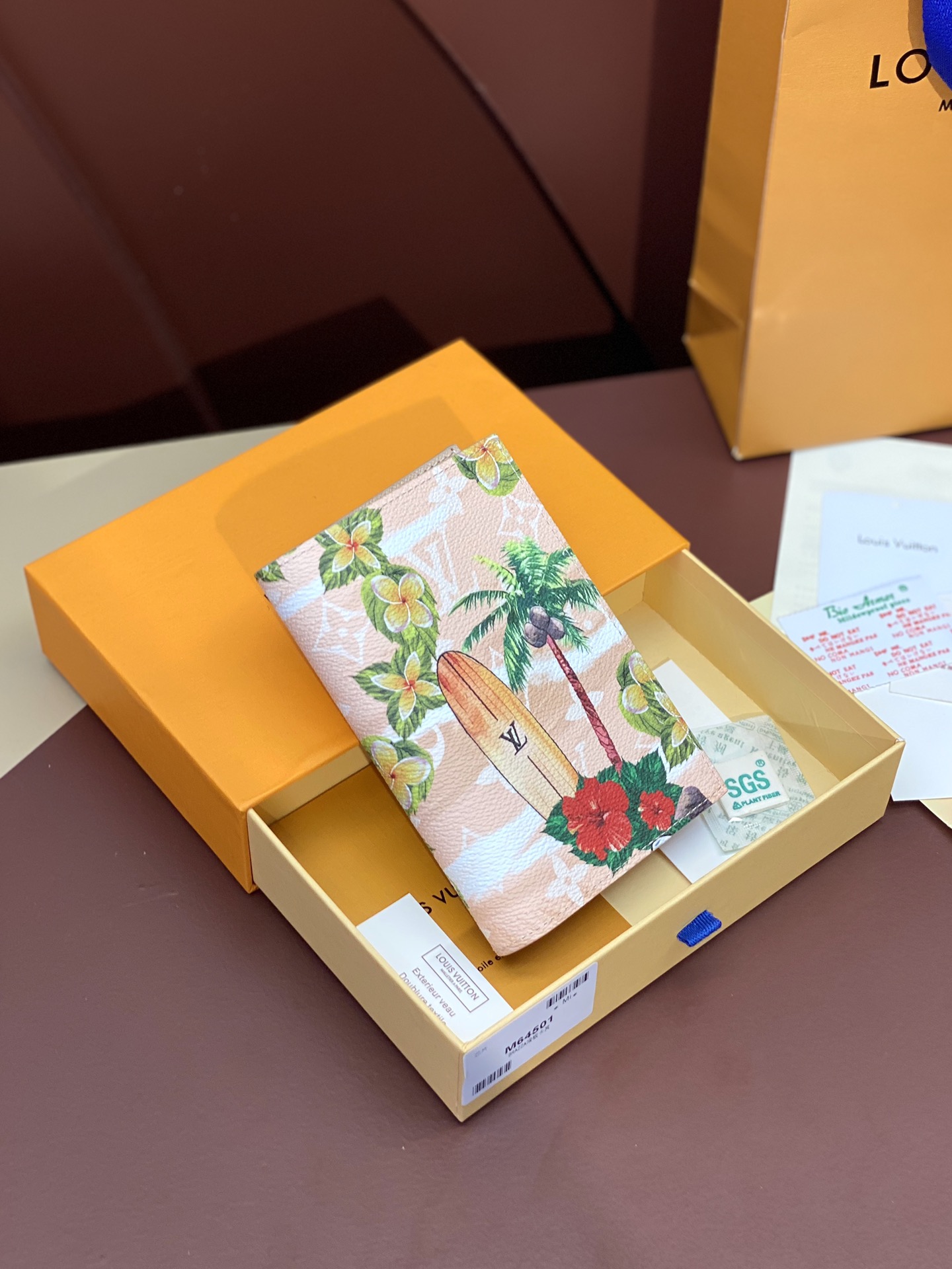 TOP Louis Vuitton LV Monogram Eclipse Card Bag Cowhide 10*14*2.5cm - Khaki