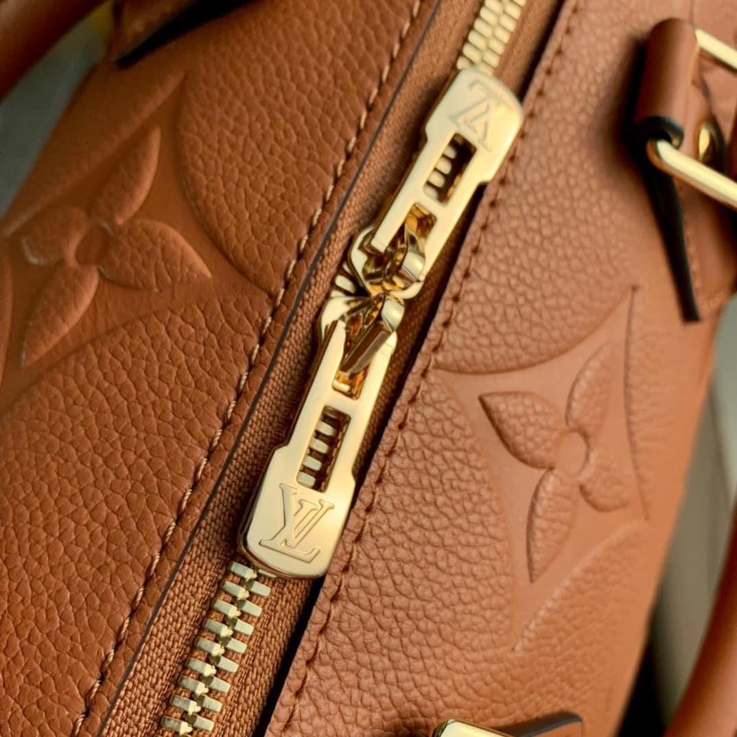 TOP Louis Vuitton LV Speedy 25 Empreinte Bag 25x19x15cm- Cognac