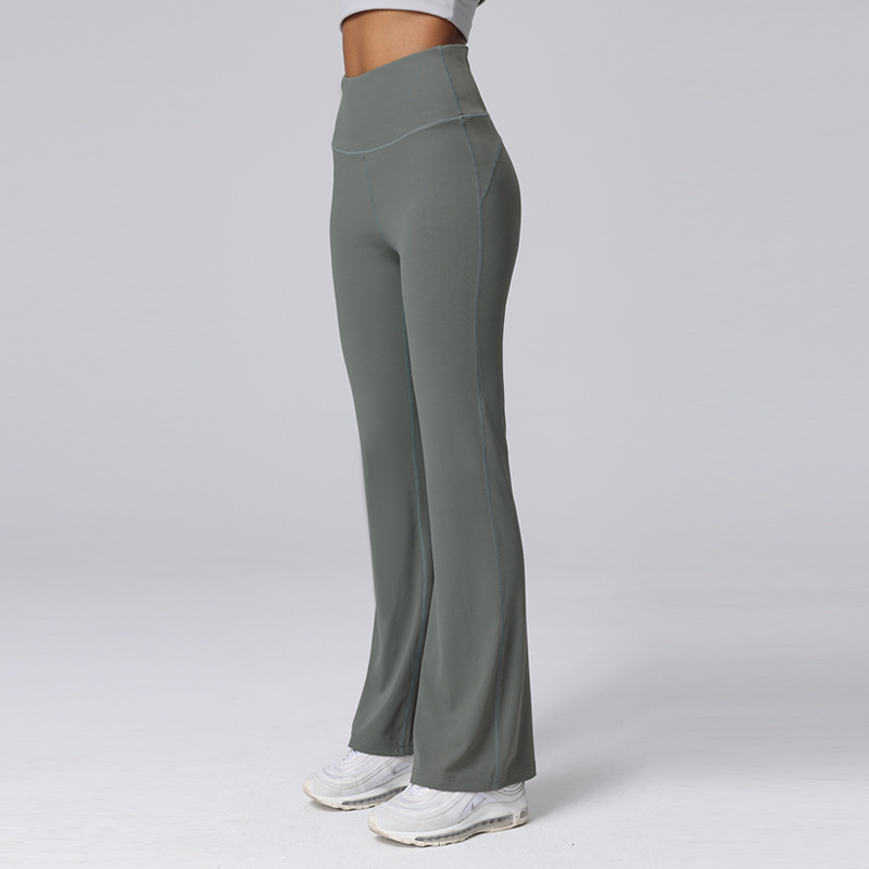 High Waisted Butt-Lifting Flare Womens Pants with Lycra Stretch