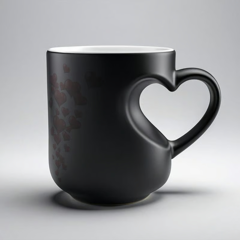 💫Heart-Shaped Colour Changing Ceramic Mug☕💕