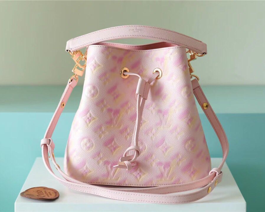 TOP Louis Vuitton LV Noe BB Bag 24x22x15cm - Pink/Yellow