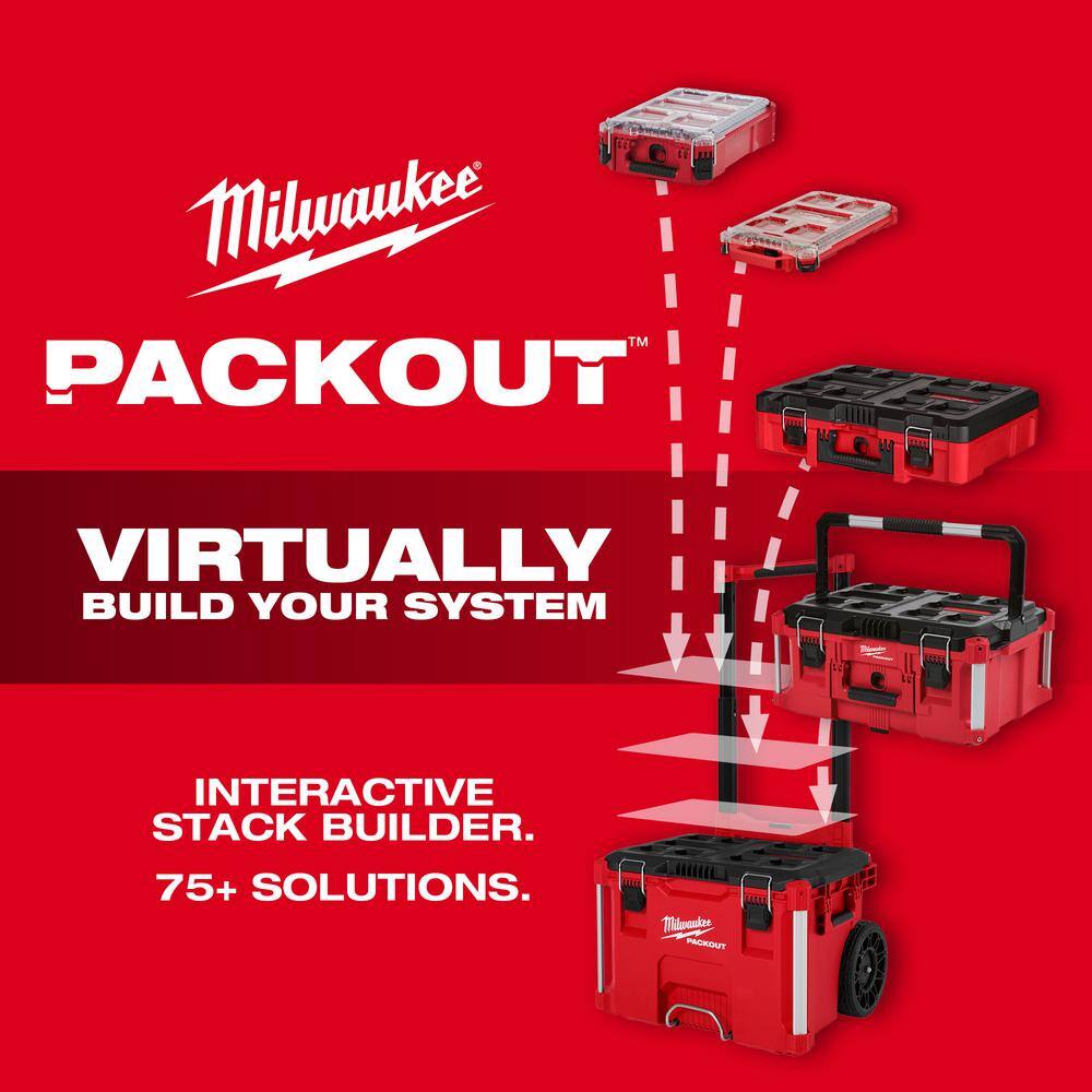 PACKOUT 18.6 in. Tool Storage Crate Bin with Carrying Handles and 50 lbs. Weight Capacity