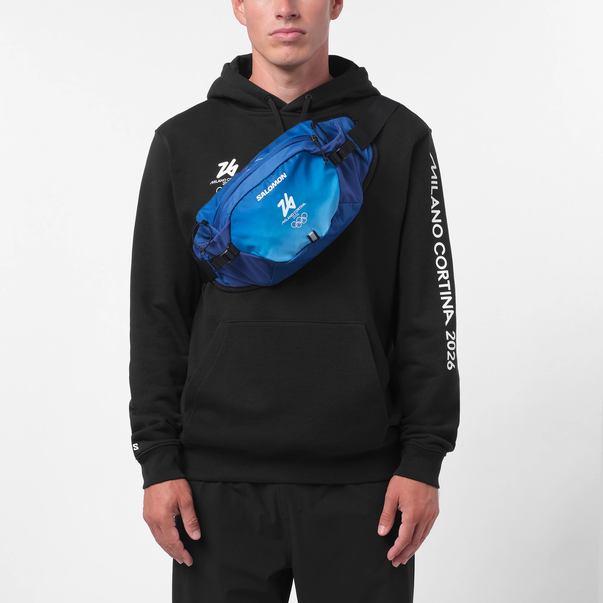 Milano Cortina 2026 Olympics Salomon Logo Graphic Hoodie - Unisex - Black