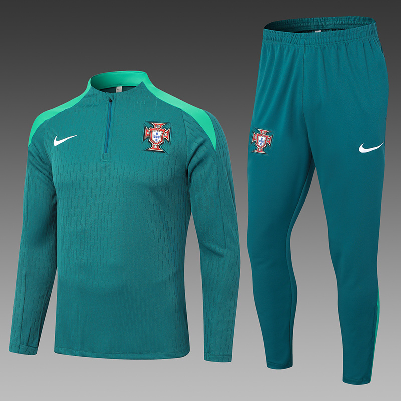 2024-25 Green Portugal Football Half Pull Training Suit