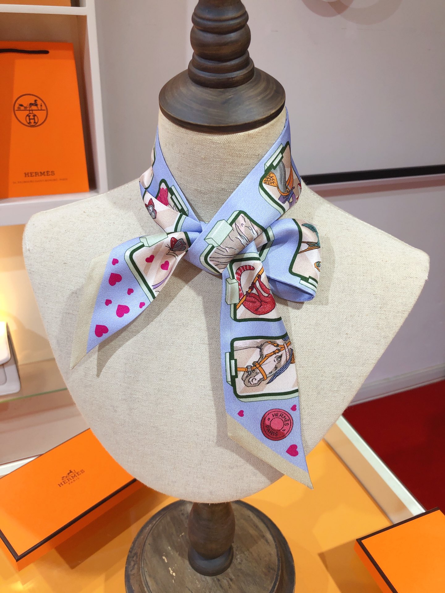TOP HERMES Dynamic Sharing Twilly Scarf 86 x 5 cm - 4 Colours