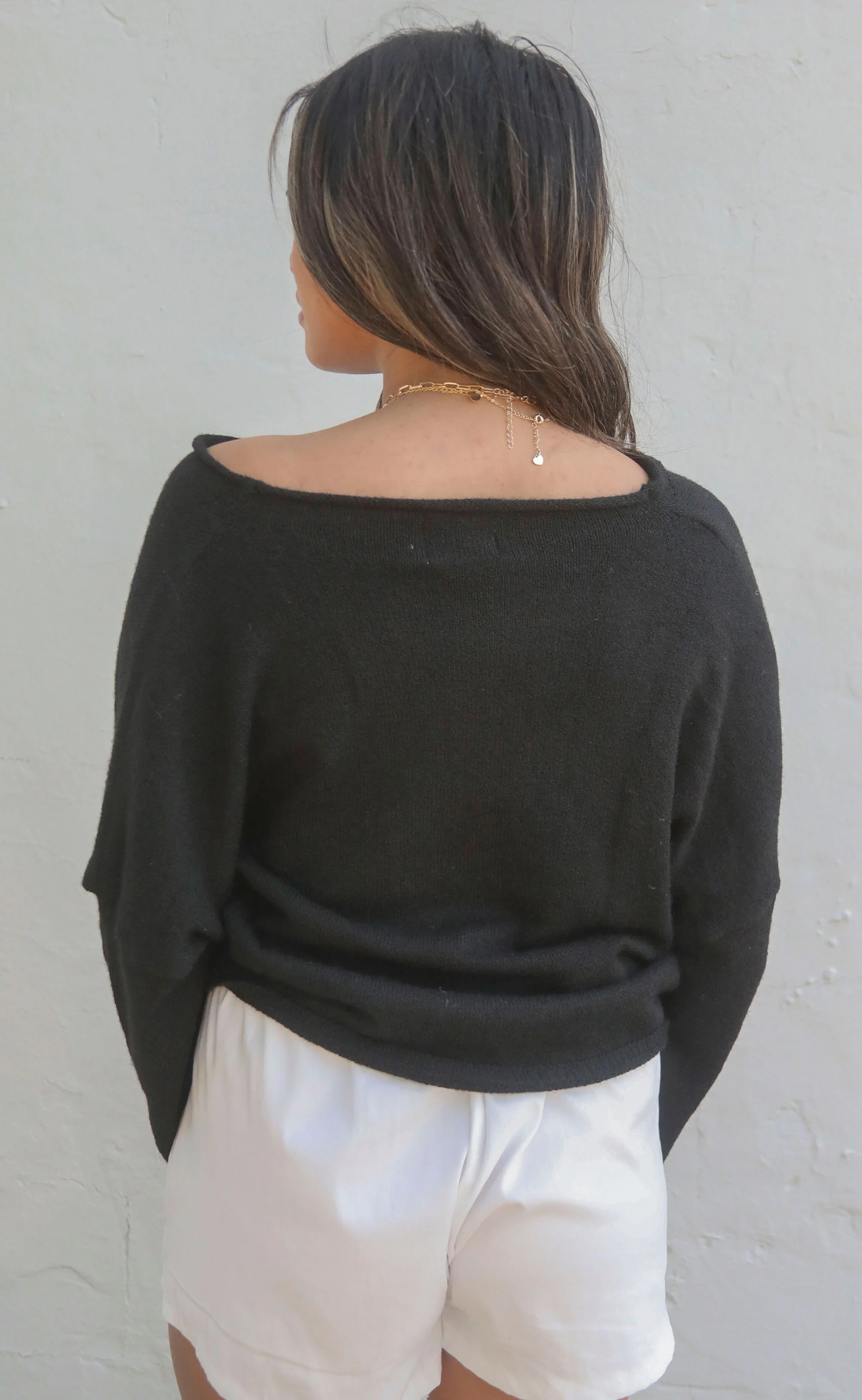 beat of your heart cardigan - black