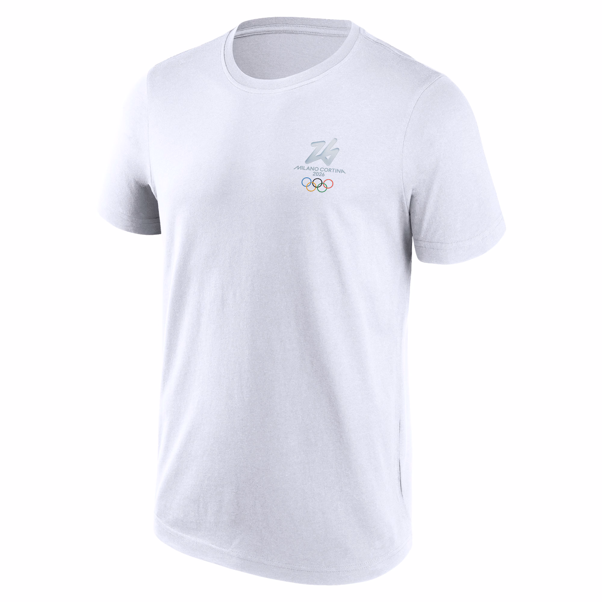 Milano Cortina 2026 Olympics Front & Back Logo Graphic T-Shirt - White