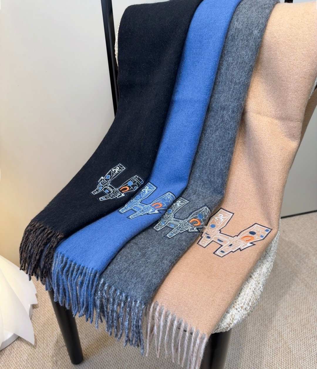TOP HERMES Cashmere Scarf 35x 190cm - 4 Colors