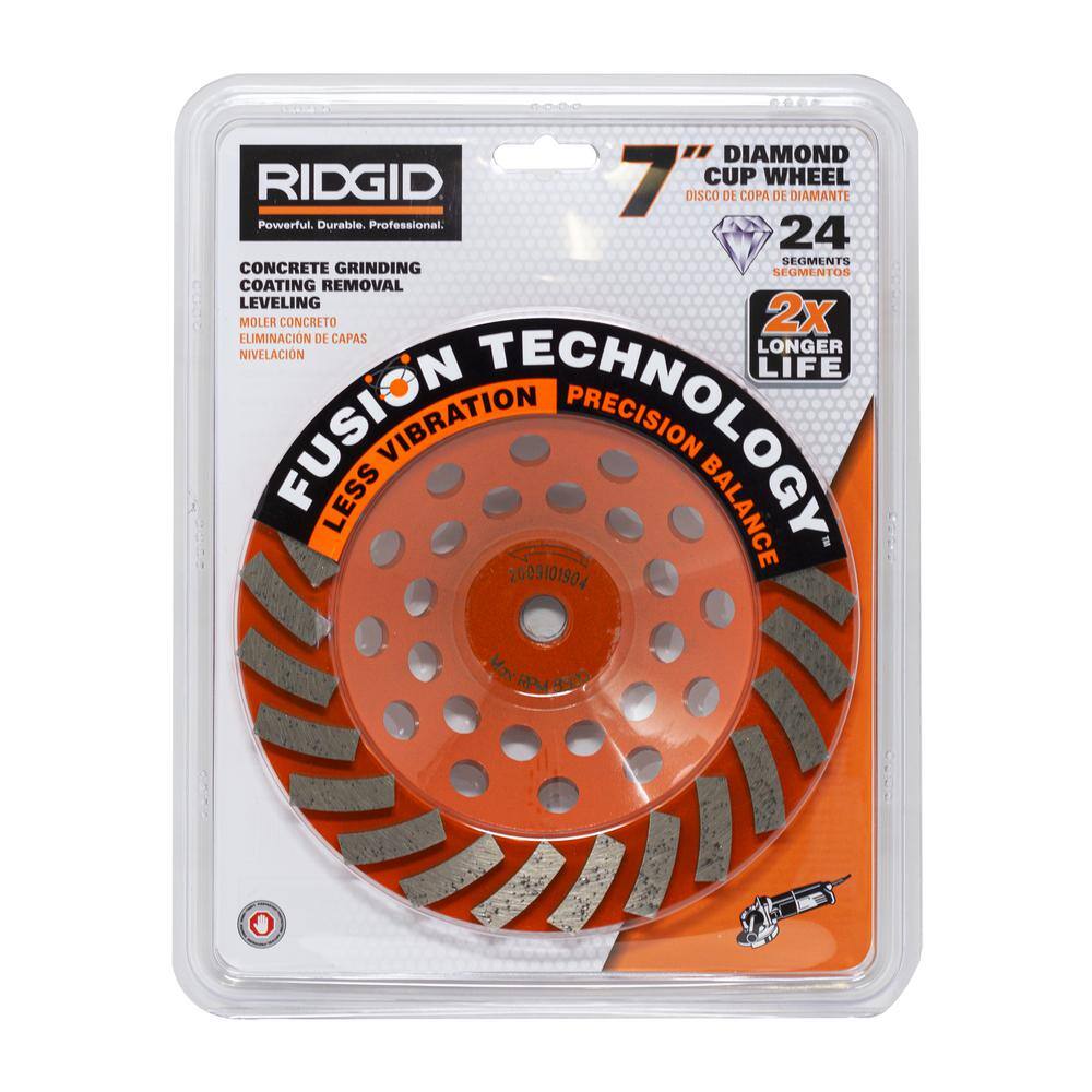 7 in. 24-Segment Turbo Cup Grinding Wheel Power Tool Accessory