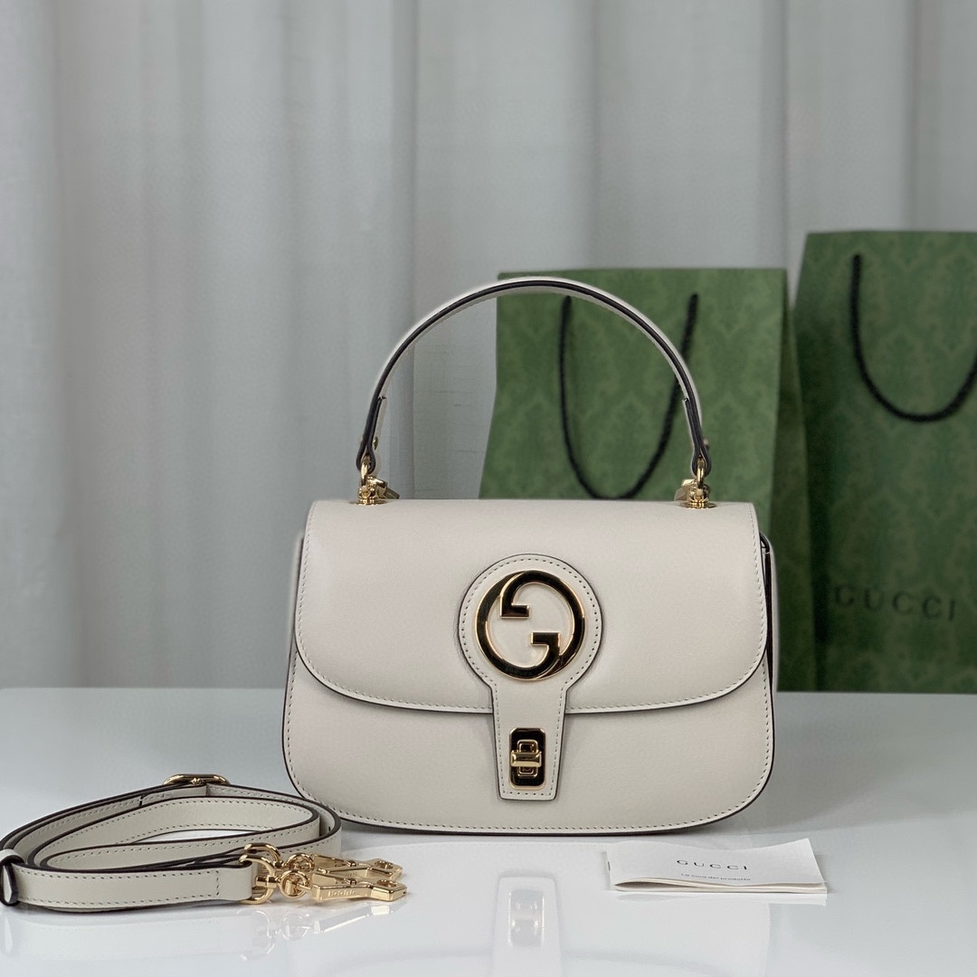 TOP GUCCI Blondie Series Circular Mutual Buckle Handbags 23X15X11cm - 4 Colors - GHW