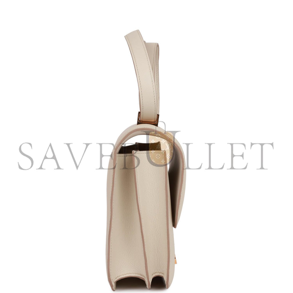 HERMES MASTER CONSTANCE 24 GRIS PERLE EVERCOLOR ROSE GOLD HARDWARE 39830448537694 (24cm)