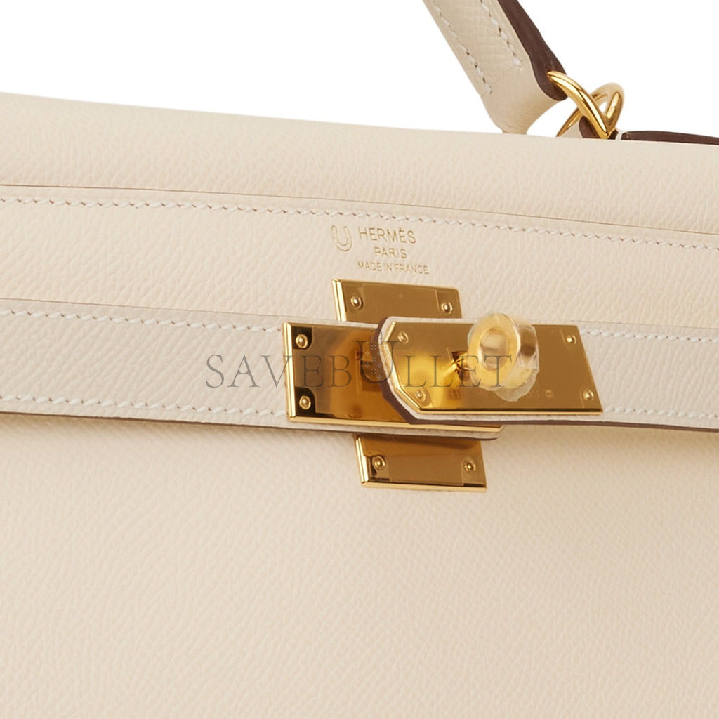 HERMES KELLY 28 SELLIER EPSOM GOLD HARDWARE (28*22*10cm)