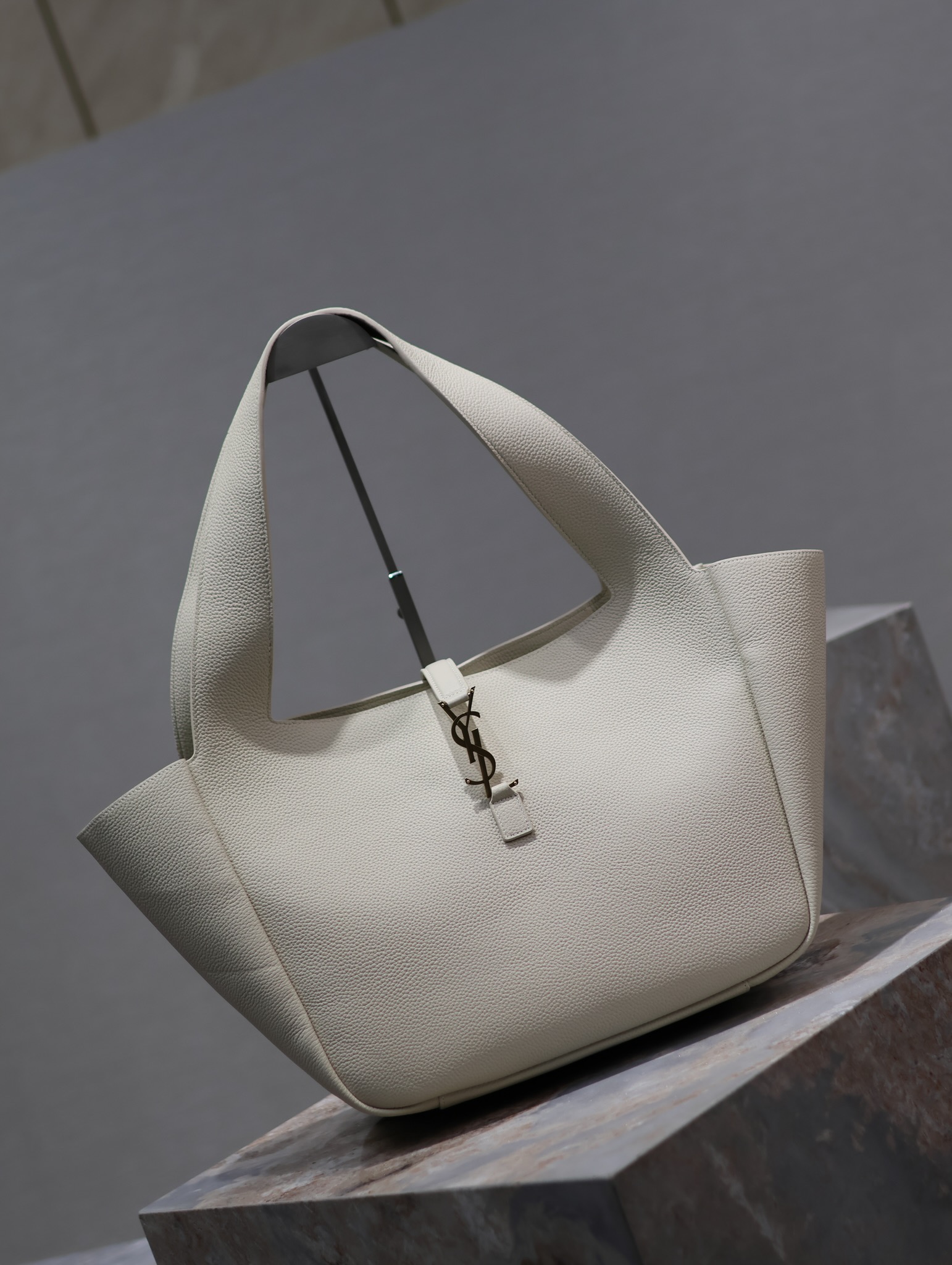 TOP Yves Saint Laurent YSL Leather Hobo Tote Bag 50×28×18cm - 2 Color&GHW