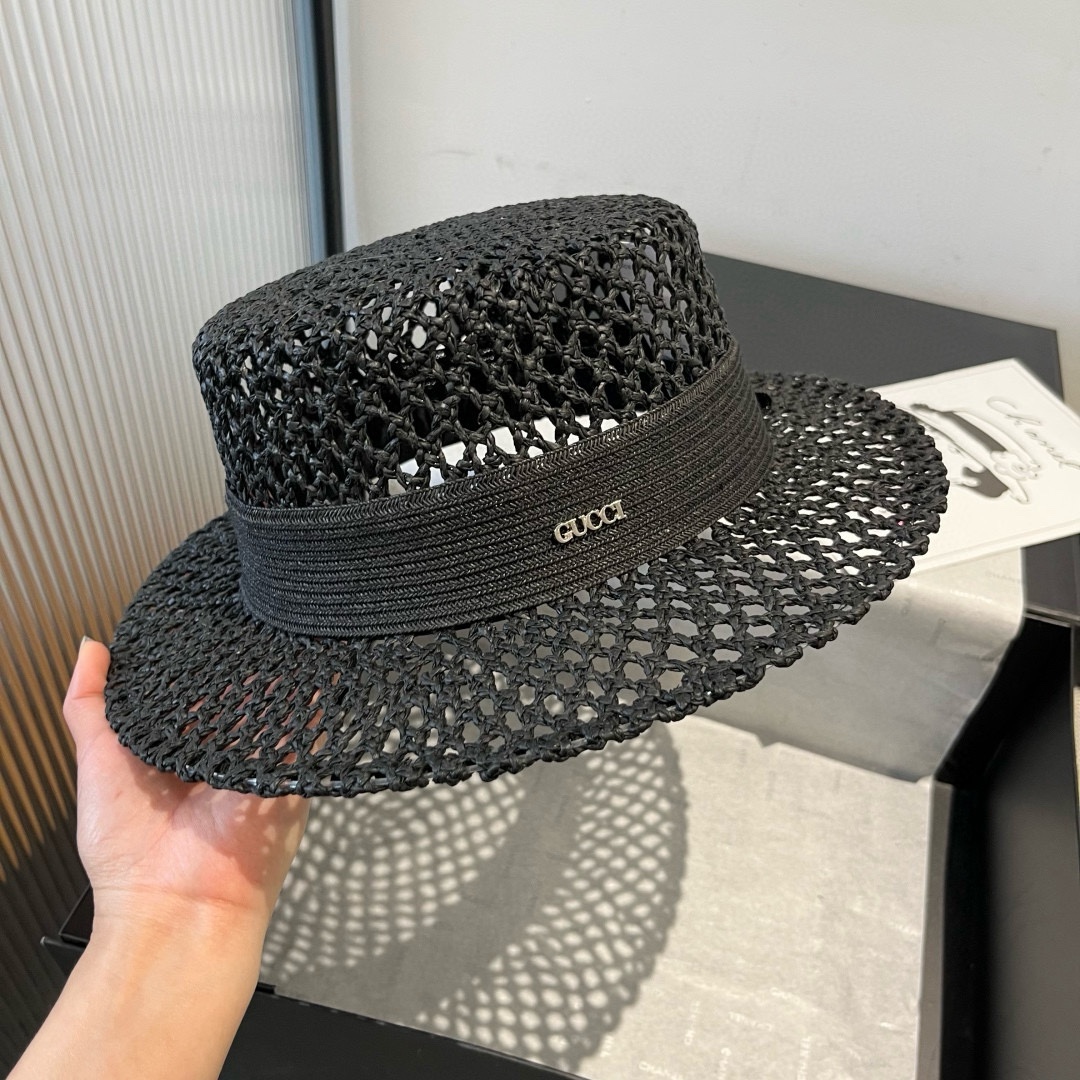 TOP GUCCI Hollow Weaving Hat - 3 Colors