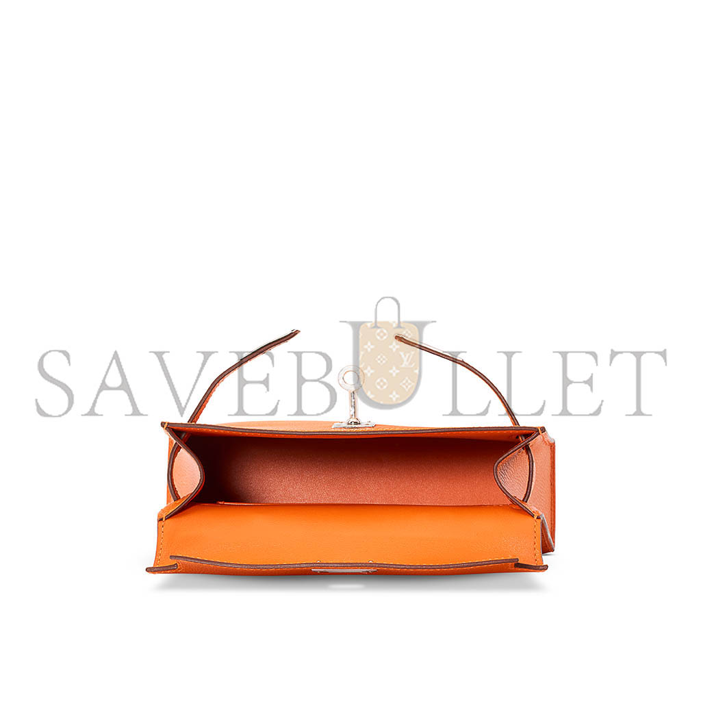 HERMÈS MINI KELLY II WITH PALLADIUM HARDWARE (19*12*5.5cm)