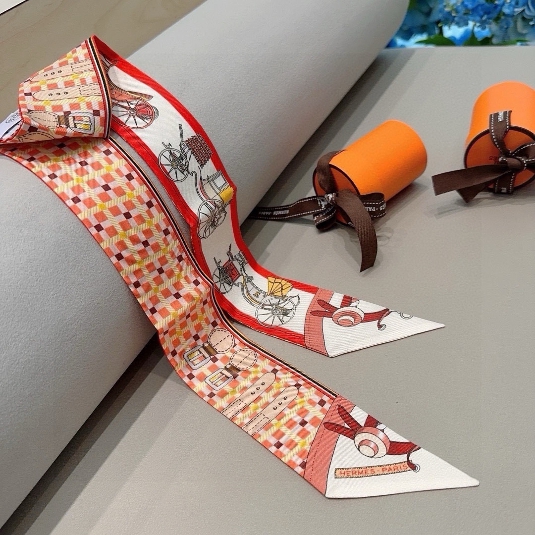 TOP HERMES Twilly Scarf 90 x 6 cm - 6 Colours