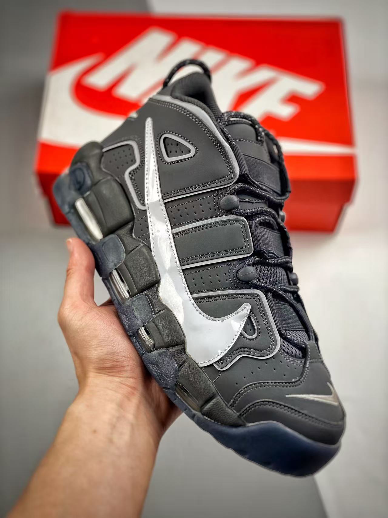 Nike Air More Uptempo Black White Retro Basketball Sneakers