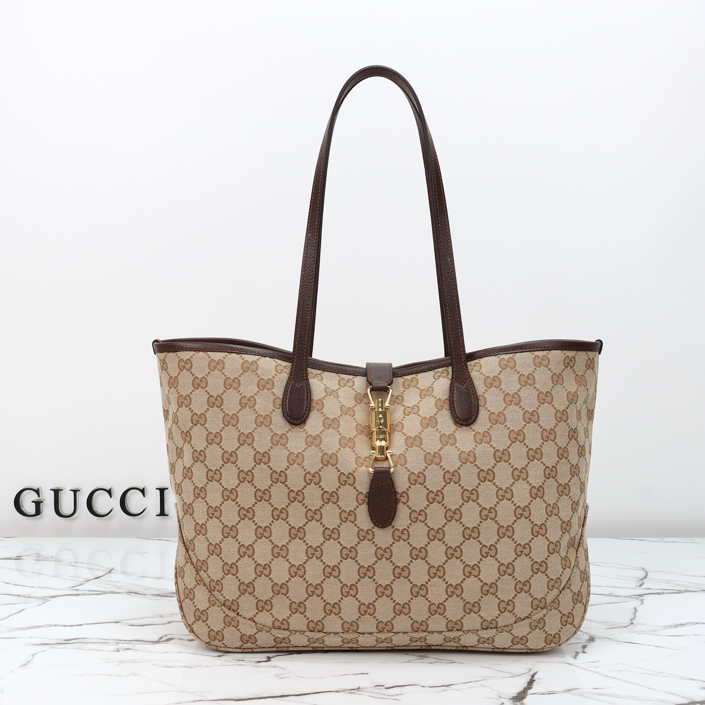 TOP GUCCI Gucci Jackie  Tote bag 45×28×12cm - Brown