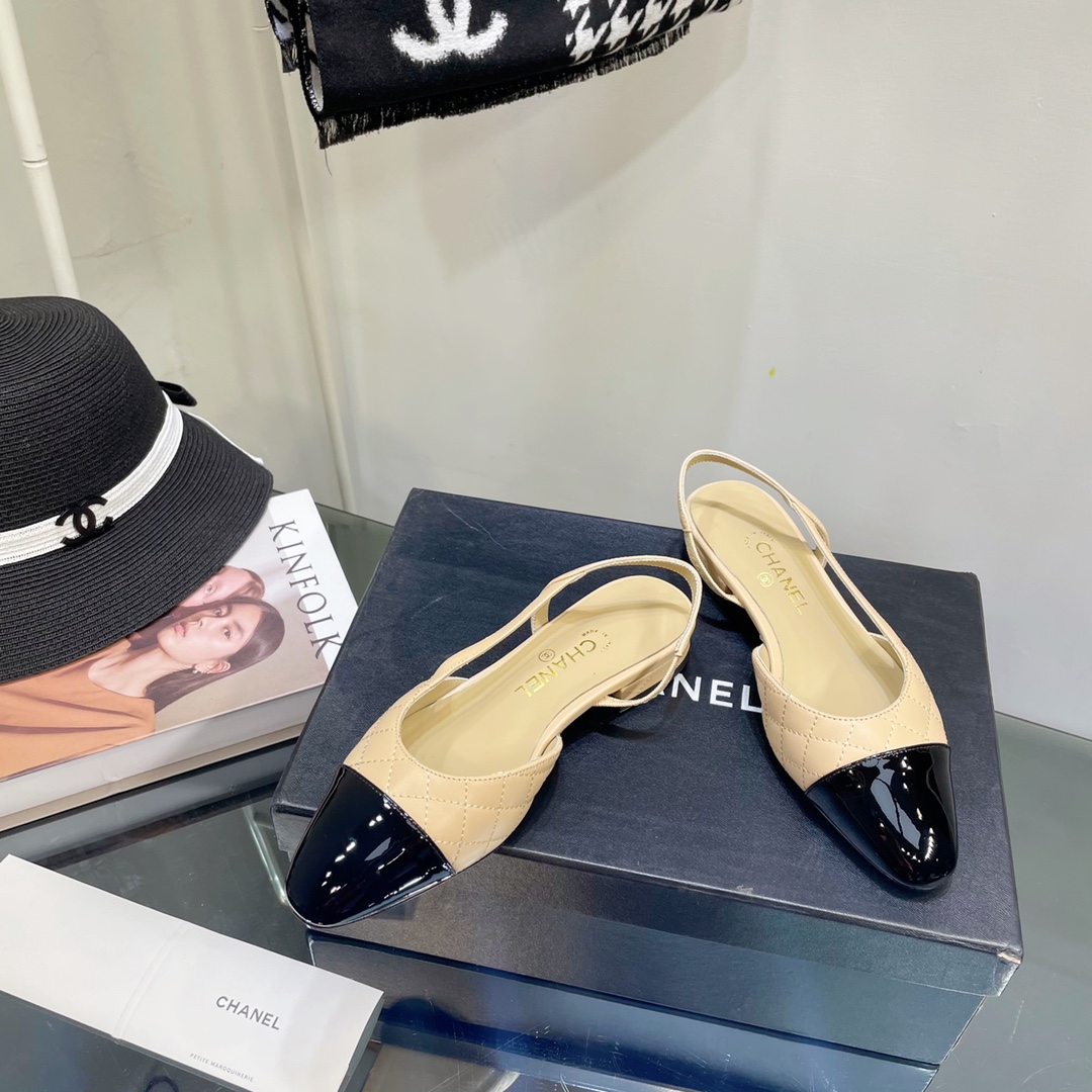 TOP CHANEL Two Tone Plaid Flats  - 4 Colours