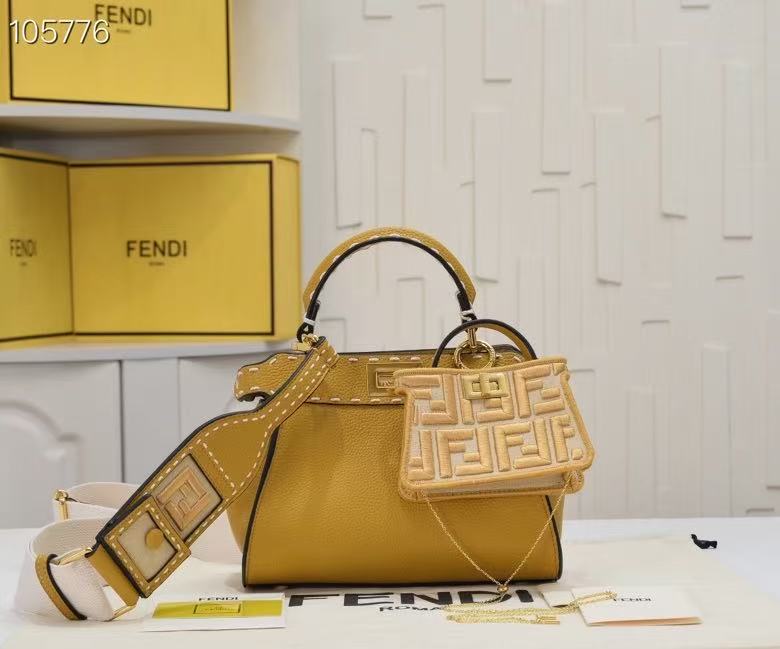 TOP FENDI Peekaboo small Handbag 23x18x11cm - Five Colors