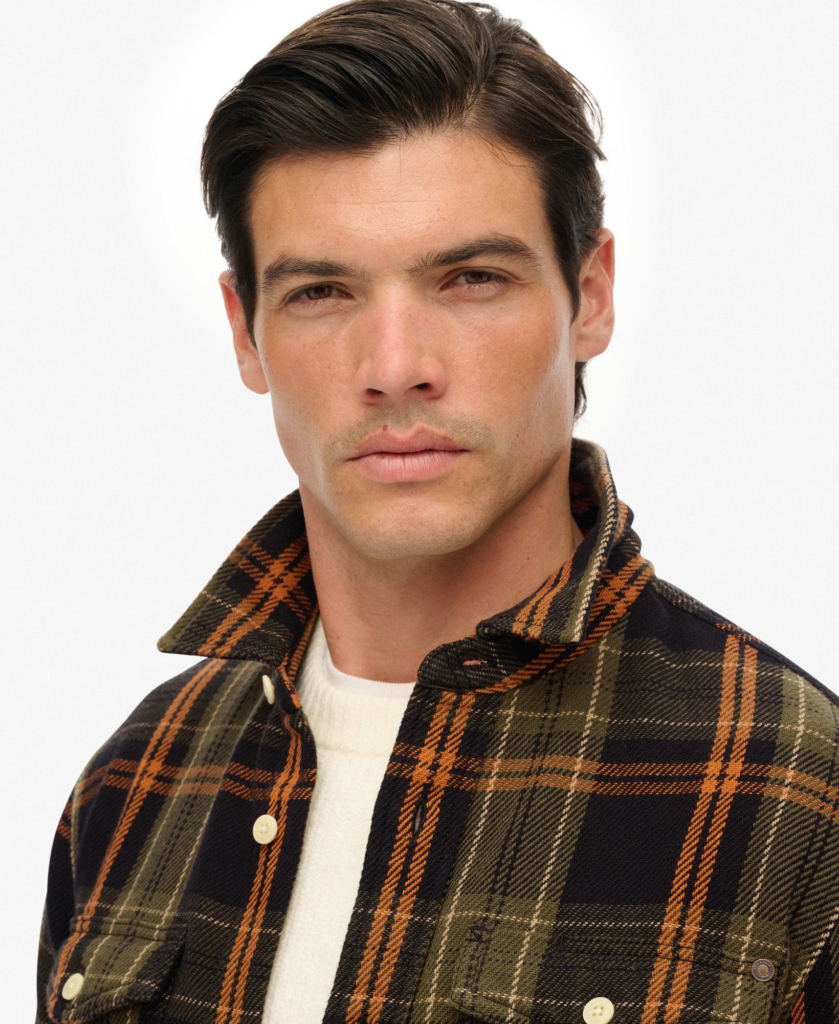 Merchant Heavy Checked Shirt | Peyton Check Black