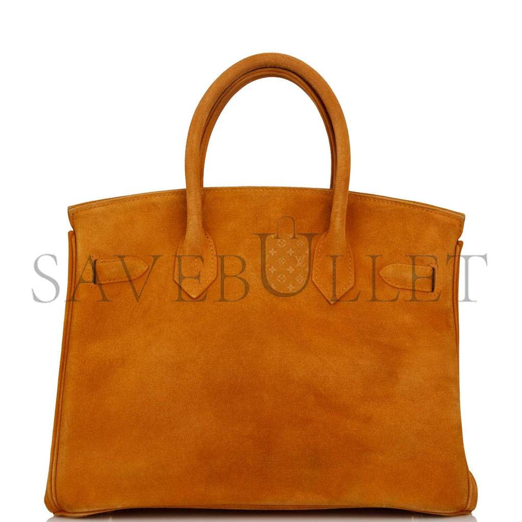 HERMES BIRKIN 30 SUEDE GOLD HARDWARE (30*22*16cm)
