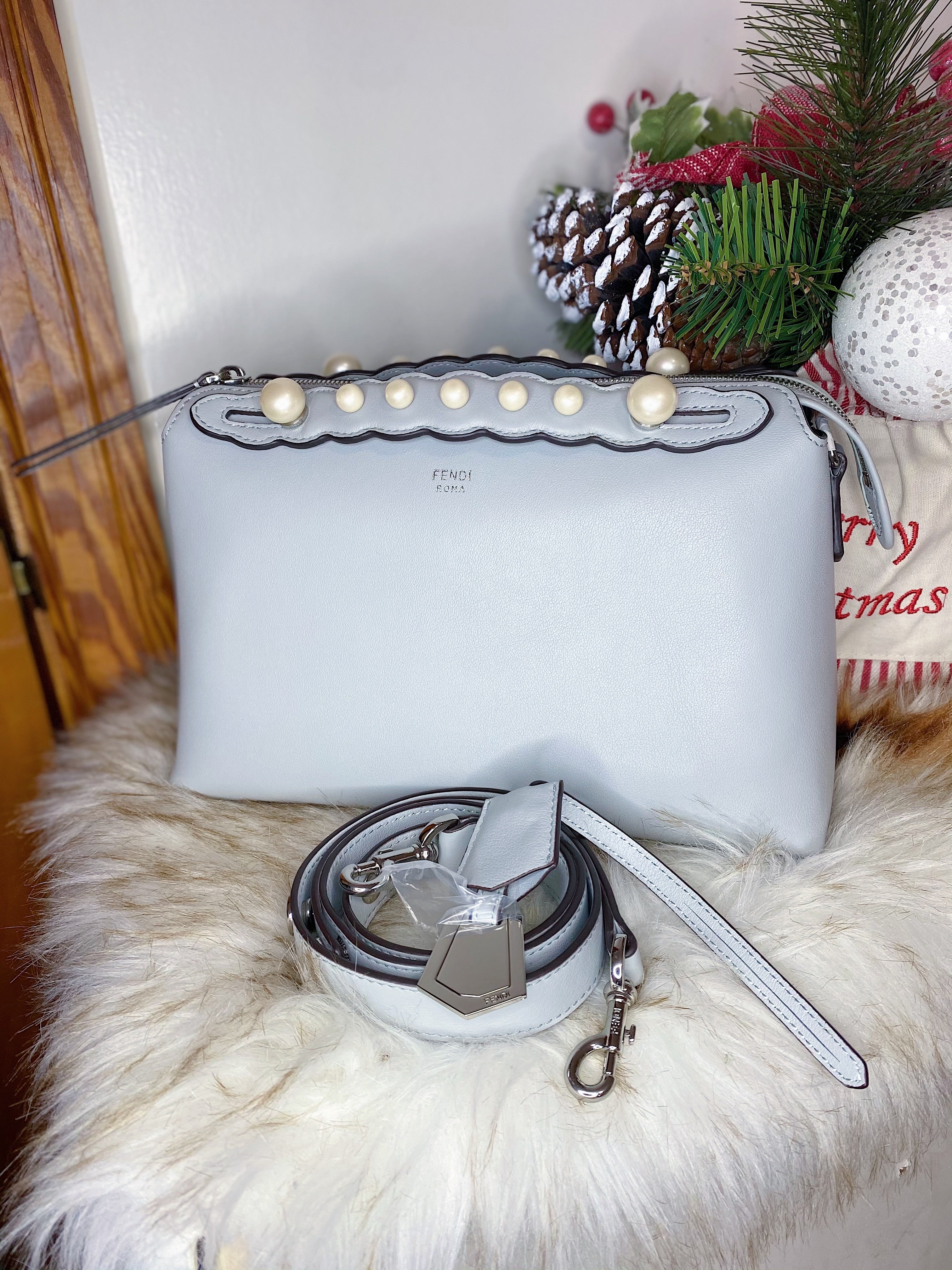 TOP FENDI By The Way Studded Leather Shoulder Bag