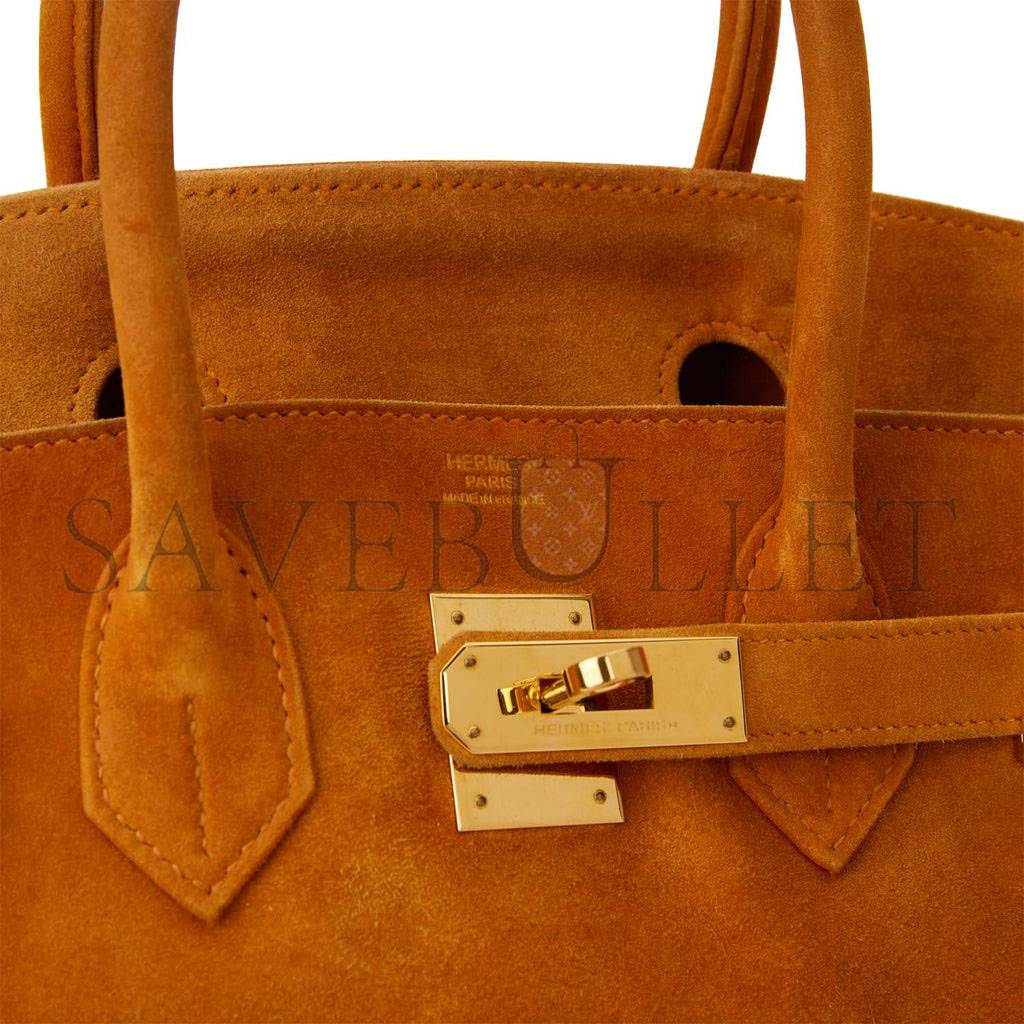 HERMES BIRKIN 30 SUEDE GOLD HARDWARE (30*22*16cm)
