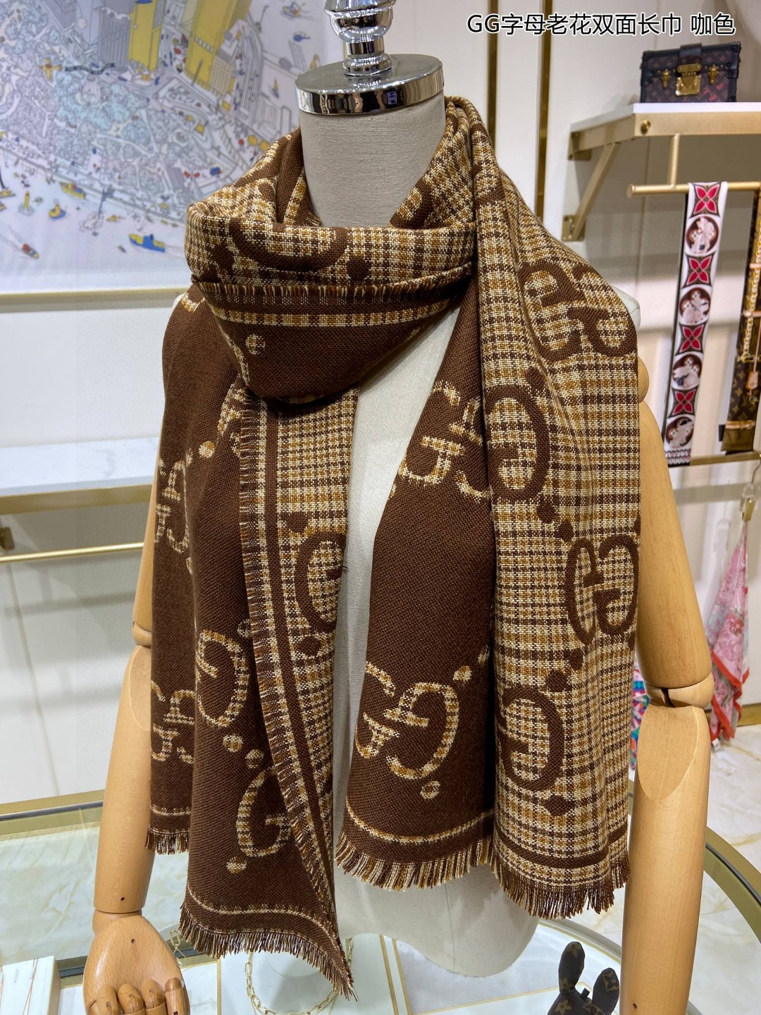 TOP GUCCI Wool Scarf 47×180 cm-3 Colors