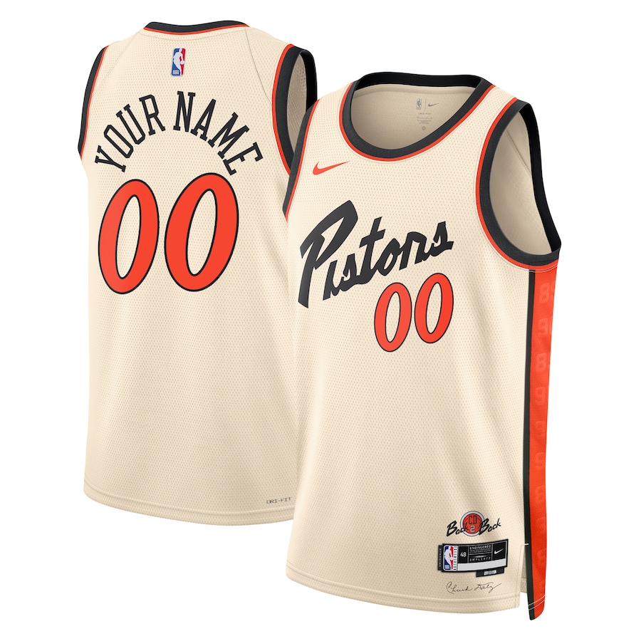 Unisex Detroit Pistons  White 2024/25 Custom Swingman Jersey - City Edition