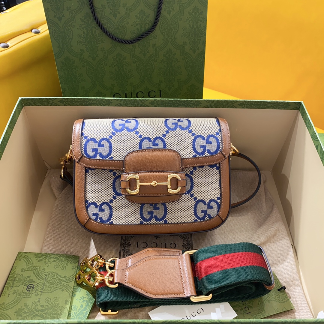 TOP GUCCI G*G Horsebit 1955 Mini Bags 20.5x 14.5x 5cm