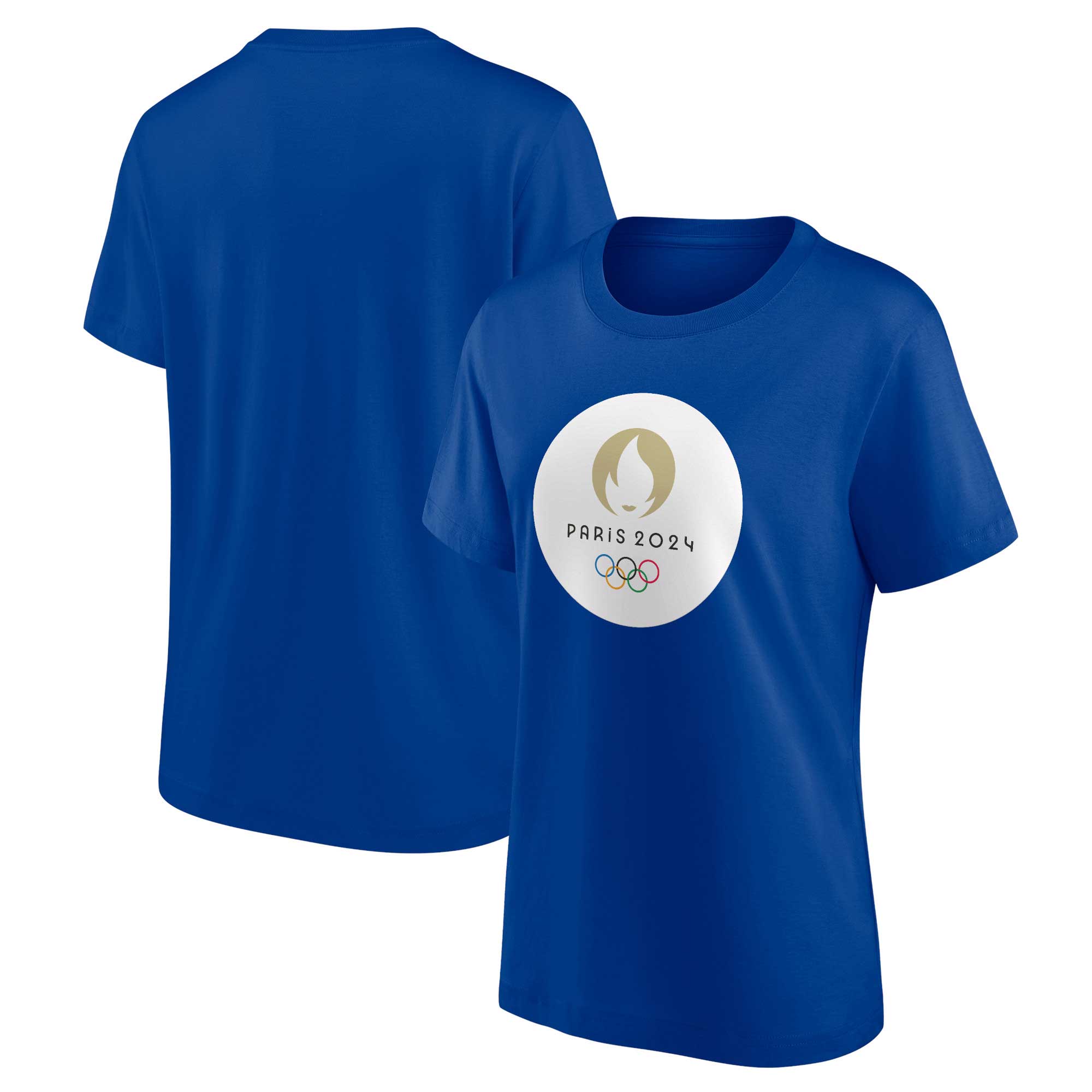 Women's Fanatics Royal Paris 2024 Summer Olympics Primary Logo T-Shirt