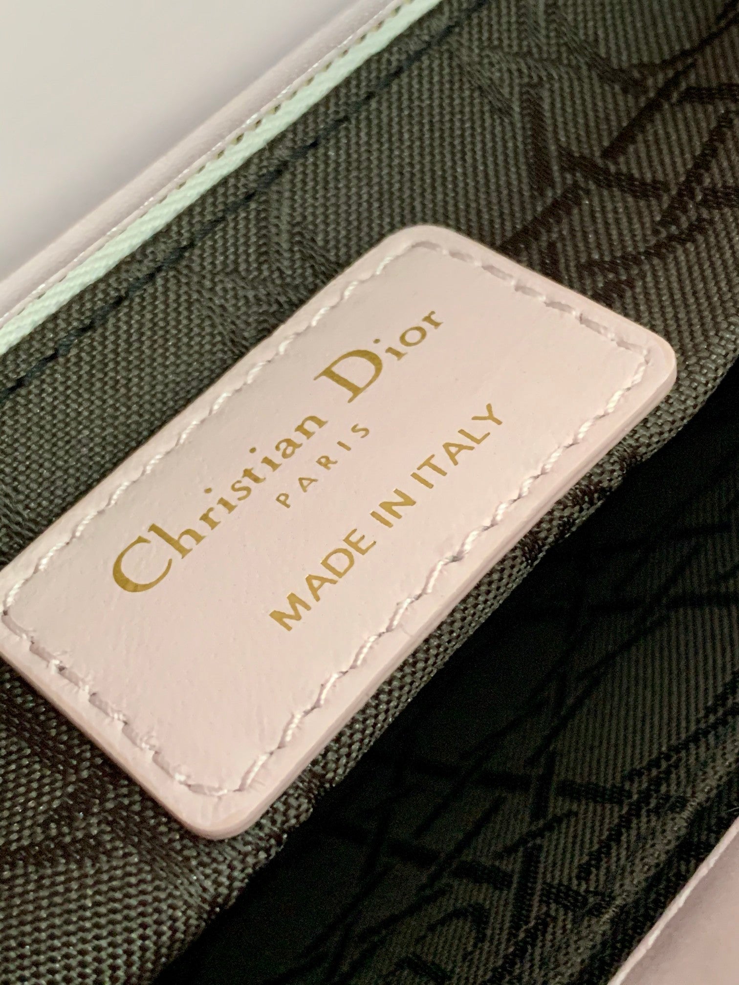TOP Christian Dior Lady Christian Dior Bag  ABC Lambskin - Light Pink