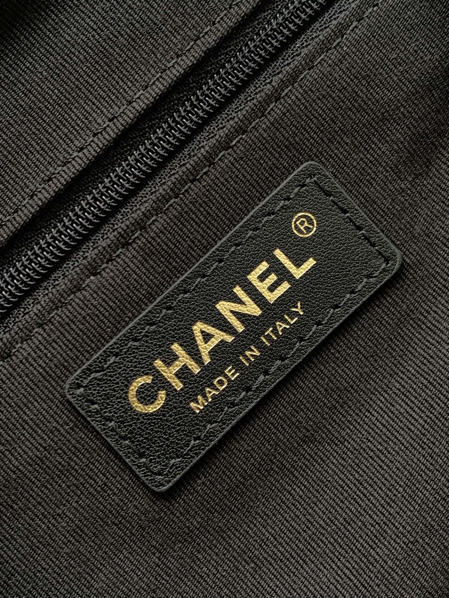 TOP CHANEL Suede Bag 36-24-12 cm - Grey and Black