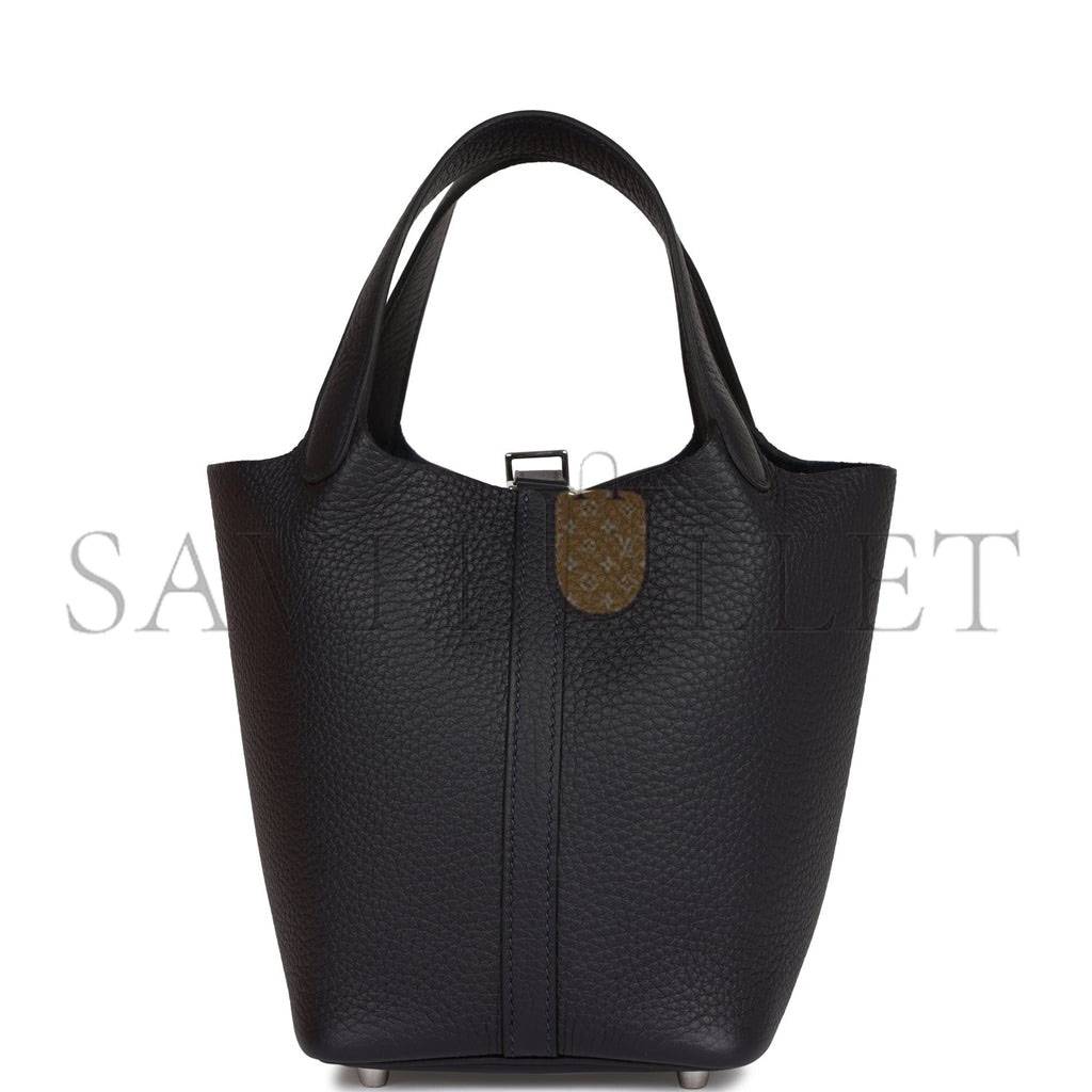 HERMES MASTER PICOTIN LOCK 18 CABAN CLEMENCE PALLADIUM HARDWARE (18*13*18cm)