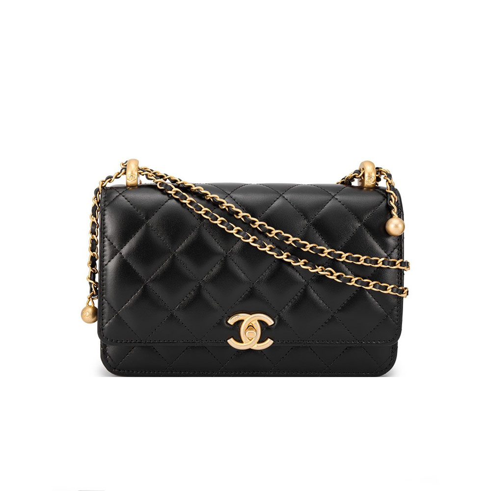 Chanel WOC Bag Double Golden Beads (Replica)