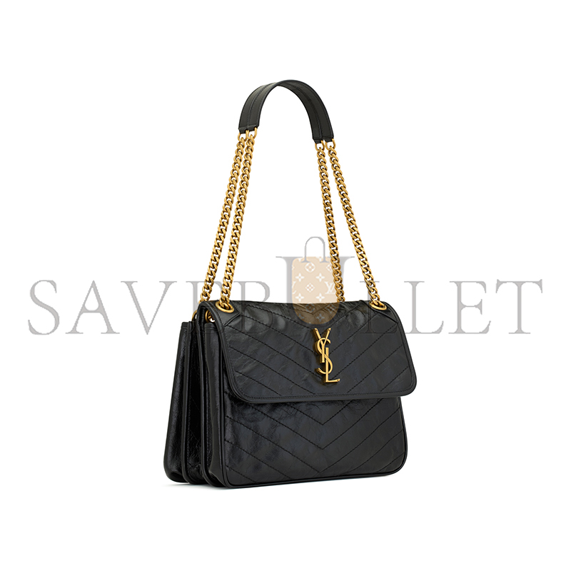 YSL NIKI TRIPOUCH IN VINTAGE LEATHER 8129430EN071000 (28*20.5*13.5cm)