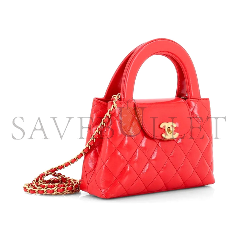 CHANEL MINI KELLY BAG AGED CALFSKIN AS4416 (19*13*7cm)
