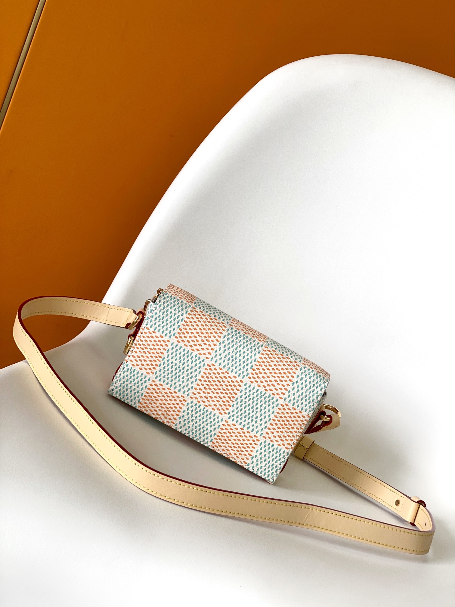 TOP Louis Vuitton LV Steamer Damier Heritage Bag 18x11x6.5cm