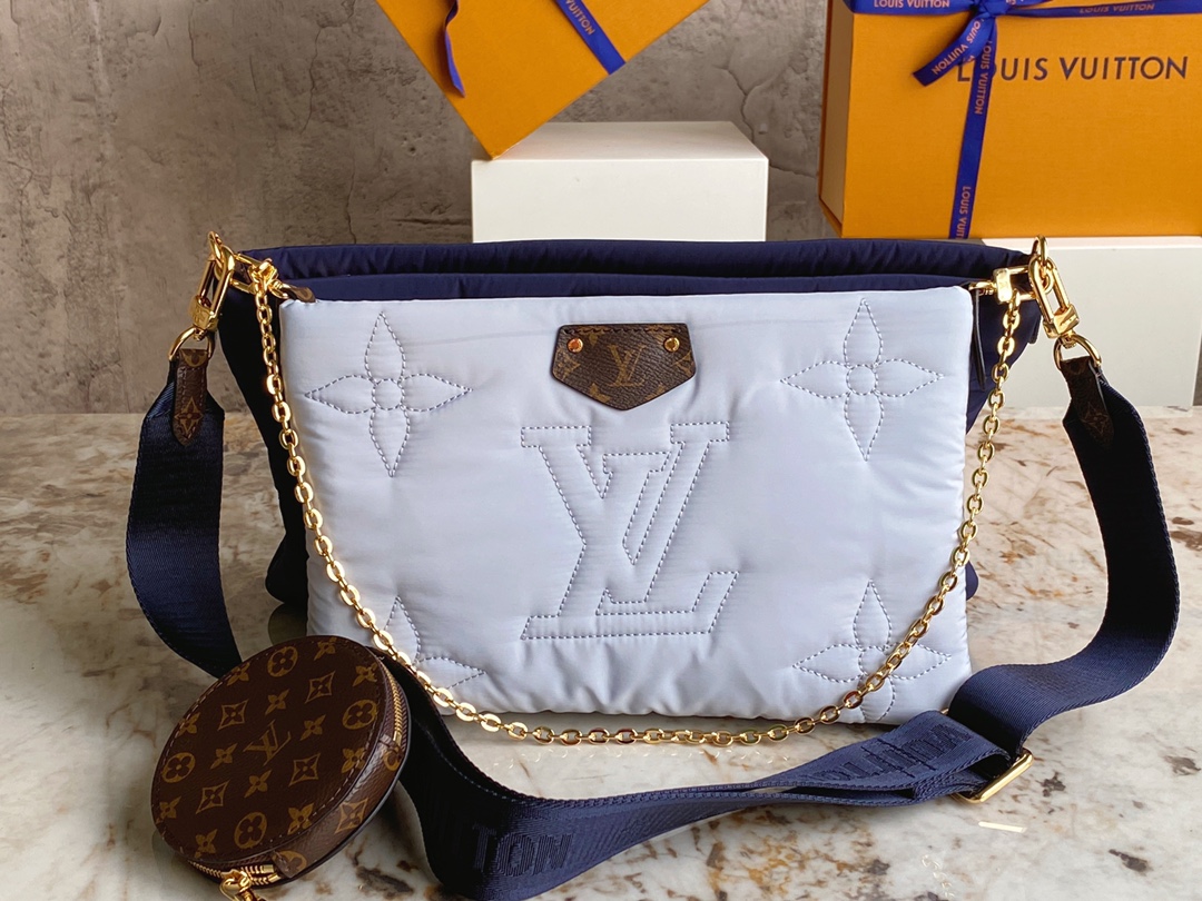 TOP Louis Vuitton LV Maxi Multi Pochette Accessoires Bag Econyl/Monogram 34x21.5x5cm - 2 Color