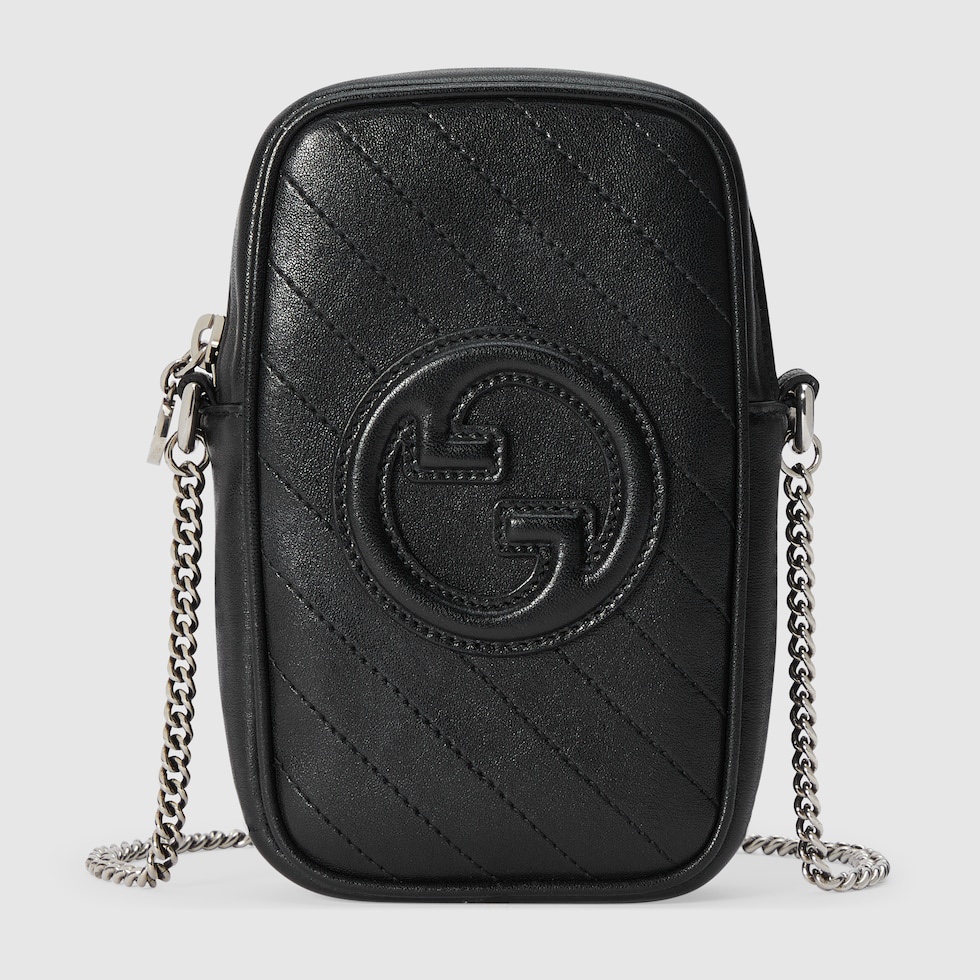 TOP GUCCI G*G Blondie Crossbody Bags 10.5x18x4.5cm - White& Black