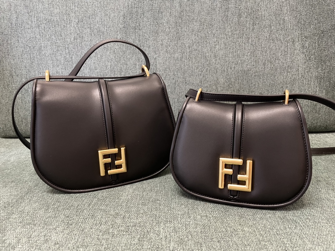 TOP FENDI C'Mon Bags - 2 Sizes - Black&GHW