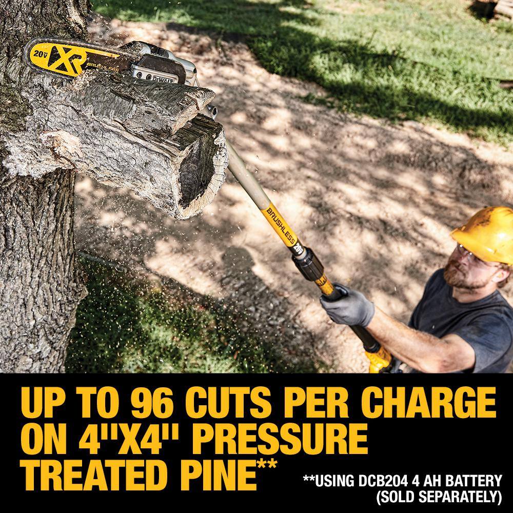 20V MAX 8 in. Cordless Battery Powered Pole Saw Kit & 22 in. Cordless Pole Hedge Trimmer w/ (1) 4.0 Ah Battery & Charger