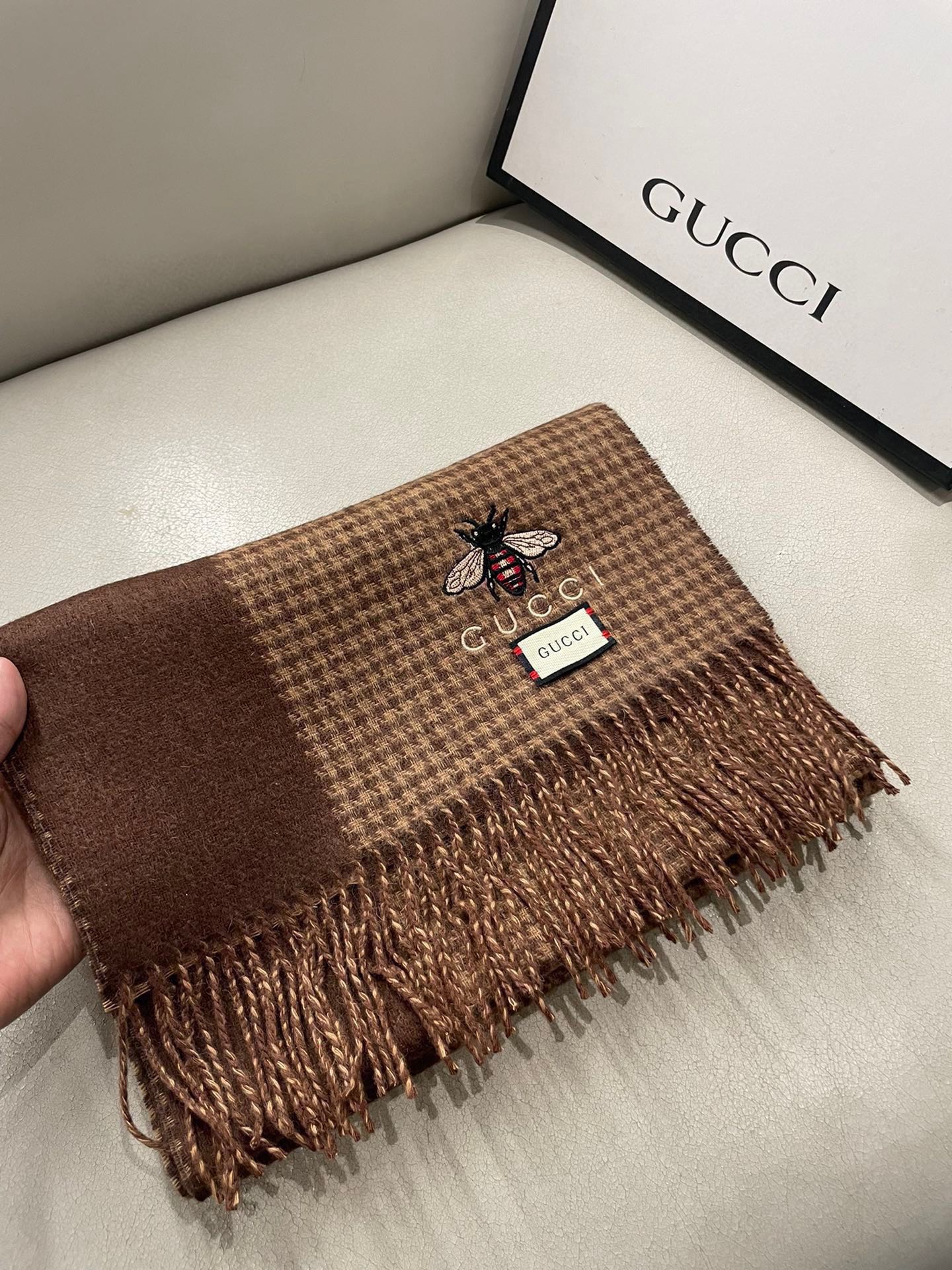 TOP GUCCI Cashmere Scarf 32×180cm - 2 Colors