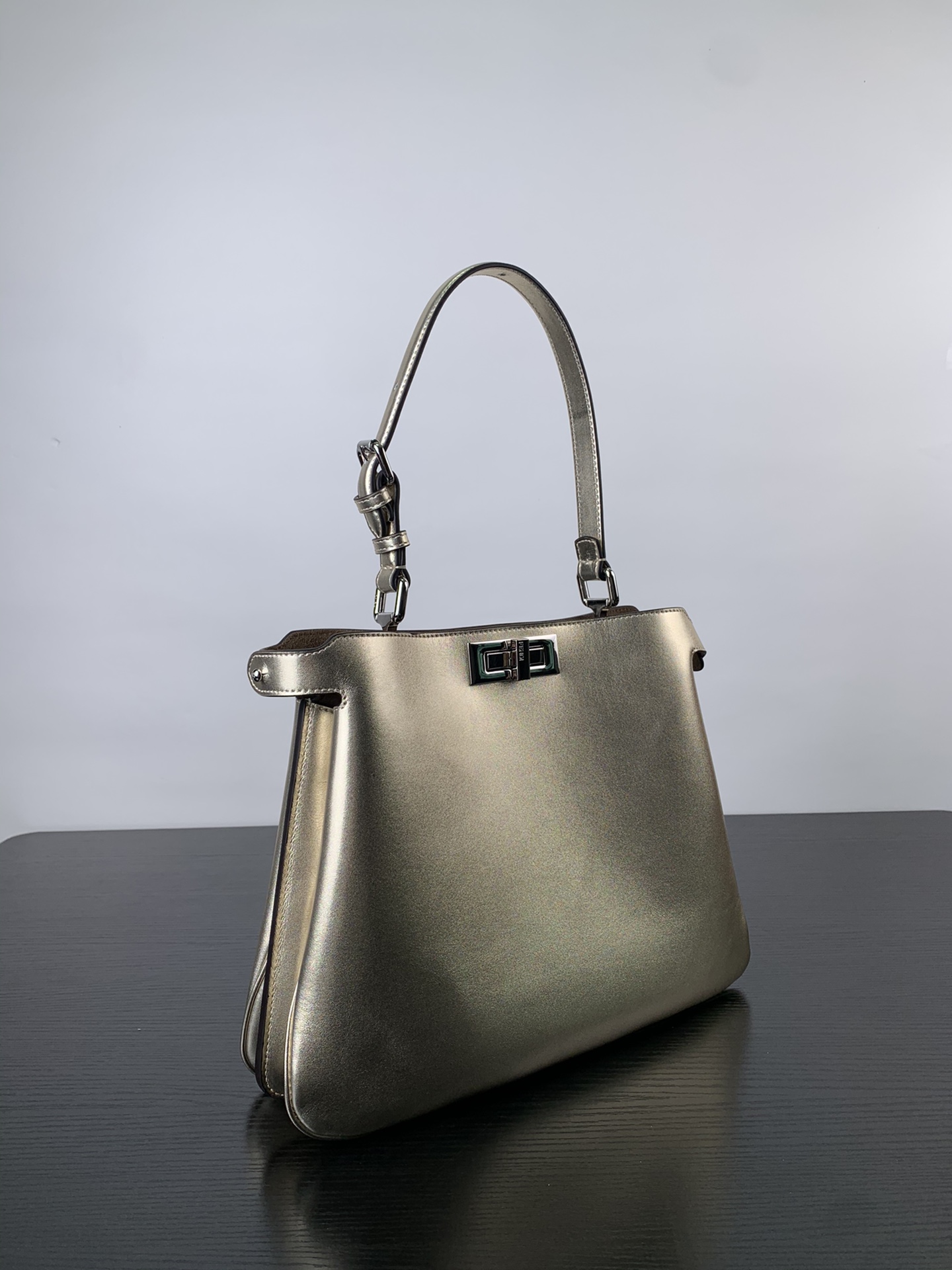 TOP FENDI Peekaboo Soft Cowhide Bag 33×10×25.5cm/ 40.5x28 x13cm- Gold